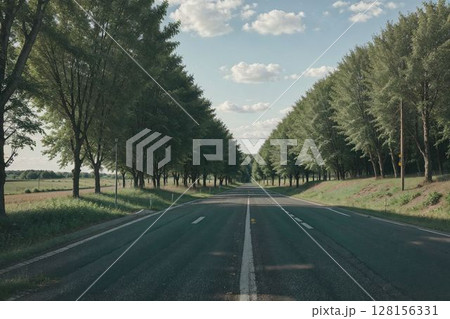 続く道 続く道 128156331