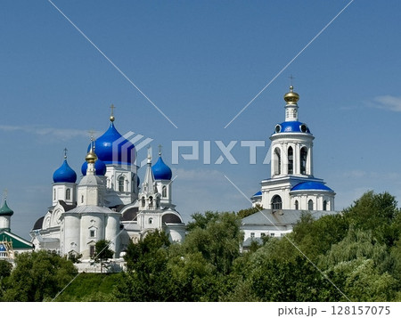 Orthodox church against the blue sky in Vladimir. High quality photo Orthodox church against the blue sky in Vladimir. High quality photo 128157075