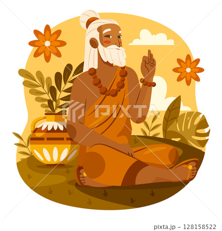 Guru Purnima Spiritual Celebration Illustration 128158522