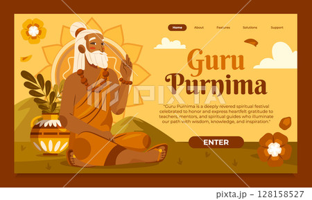 Guru Purnima Spiritual Meditation Landing Page 128158527