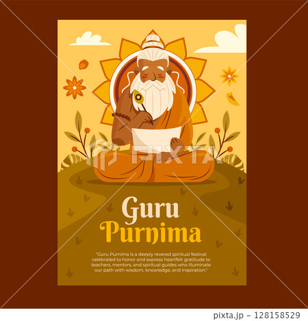 Guru Purnima Spiritual Meditation Poster 128158529