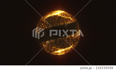 Abstract golden-orange sphere with bright glowing patterns and internal motion, evoking energy, light, and futuristic power Abstract golden-orange sphere with bright glowing patterns and internal motion, evoking energy, light, and futuristic power 128158589