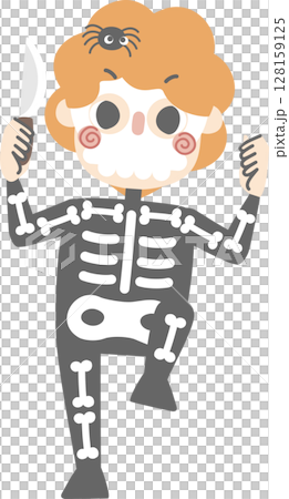 happy halloween holiday festival with character set of boys wearing skeleton costume, flat png illustration cartoon character design happy halloween holiday festival with character set of boys wearing skeleton costume, flat png illustration cartoon character design 128159125