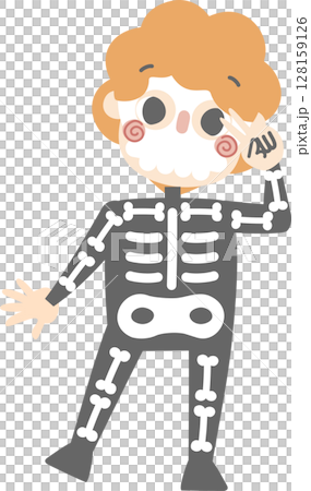 happy halloween holiday festival with character set of boys wearing skeleton costume, flat png illustration cartoon character design happy halloween holiday festival with character set of boys wearing skeleton costume, flat png illustration cartoon character design 128159126