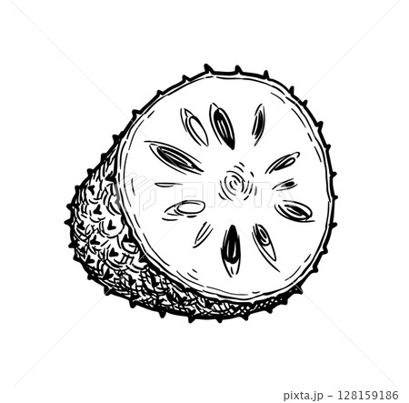 Sliced soursop. Sliced soursop. 128159186