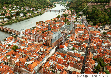 Aerial View of Heidelberg, travel concept, Germany Aerial View of Heidelberg, travel concept, Germany 128159725