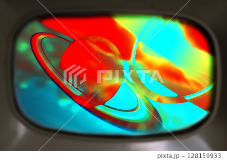 Cathode-ray tube television. 128159933
