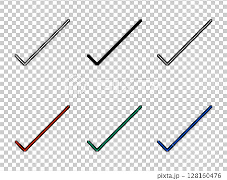複選標記_向量素材_像素藝術_01 128160476