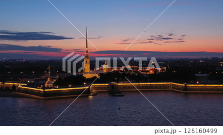 Aerial view of Peter and Paul Fortress in Russia Aerial view of Peter and Paul Fortress in Russia 128160499