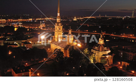 Aerial view of Peter and Paul Fortress in Russia 128160508