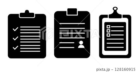 Set of Notepads template flat and line icons on transparent background, flat design vector illustration, office supplies concept 128160915