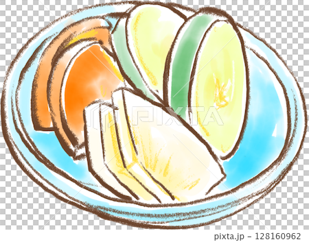 お新香_糠漬け_大根_きゅうり_にんじん 128160962