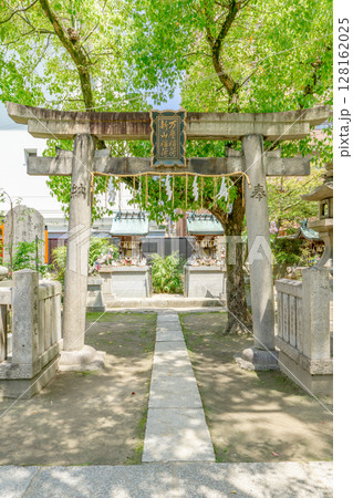 大阪市中央区玉造の玉造稲荷神社　新山稲荷神社と万慶稲荷神社　鳥居 128162025