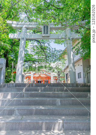 大阪市中央区玉造の玉造稲荷神社(豊臣秀頼再建) 鳥居 大阪市中央区玉造の玉造稲荷神社(豊臣秀頼再建) 鳥居 128162026