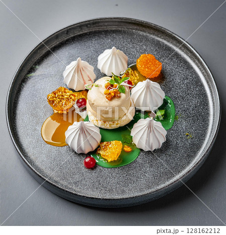 Artful Dessert Composition on Matte Gray Artful Dessert Composition on Matte Gray 128162212