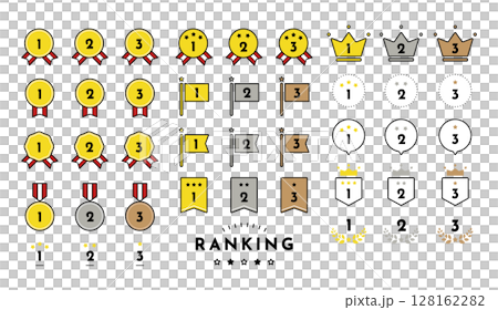 Ranking icon top 3 simple vector material 128162282