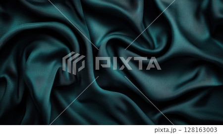 luxurious teal silk fabric drape 128163003