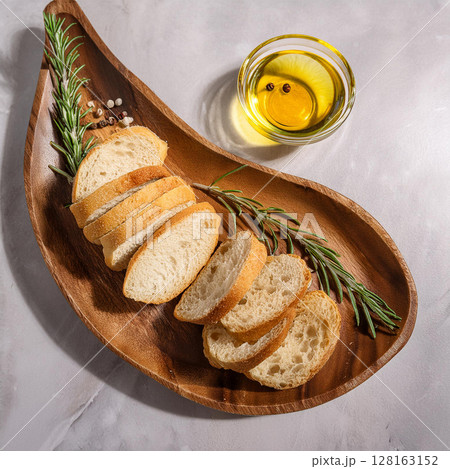 Simple Gourmet Bread and Olive Oil 128163152