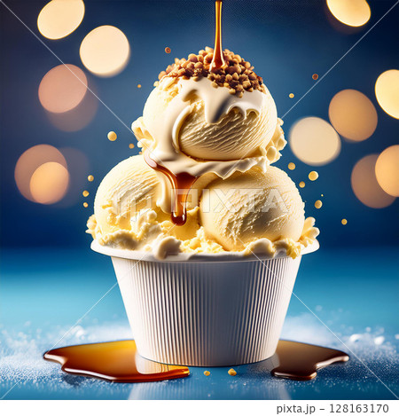 Overflowing Vanilla Ice Cream Delight 128163170