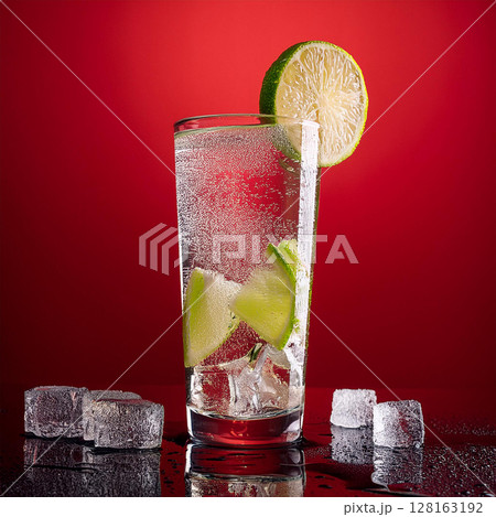 Refreshing Citrus Drink in Tall Glass 128163192