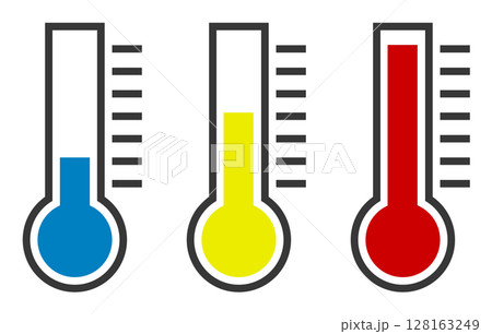 県管理で体温や水温を計測する温度計のイラスト 128163249