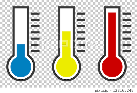 県管理で体温や水温を計測する温度計のイラスト 128163249