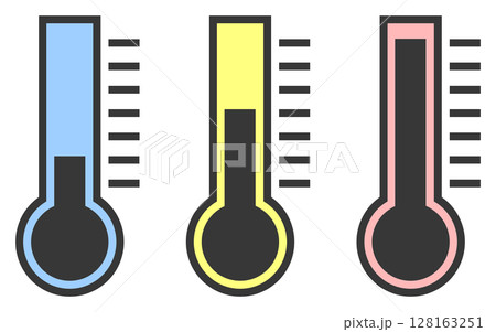 県管理で体温や水温を計測する温度計のイラスト 128163251