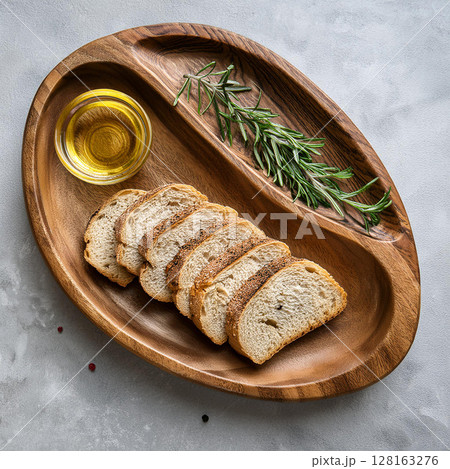 Simple Gourmet Bread and Olive Oil 128163276