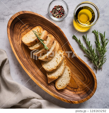 Simple Gourmet Bread and Olive Oil Simple Gourmet Bread and Olive Oil 128163292