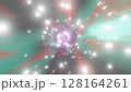 ものすごいスピードで駆け抜ける光の軌跡　カラフルな光の背景 128164261