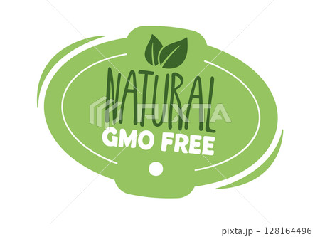 Natural gmo free product badge 128164496