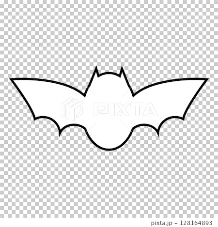 Simple bat white icon 128164893