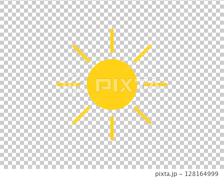 黃色太陽圖示的插圖 128164999
