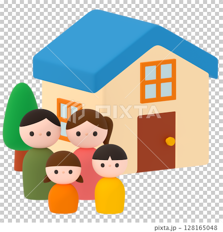 house and family icon 128165048