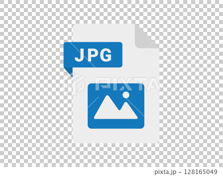 Illustration of JPG file extension icon 128165049