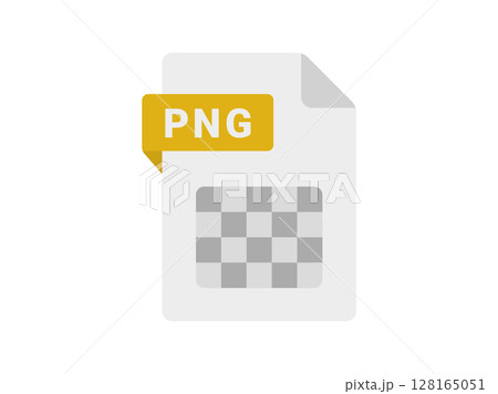 PNGの拡張子ファイルアイコンのイラスト 128165051
