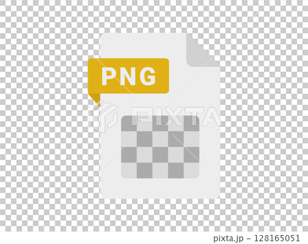 PNGの拡張子ファイルアイコンのイラスト 128165051