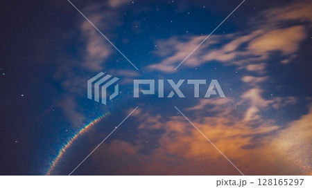Amazing Sunrise and Night Starry Sky In Different Colors. Misty Night Natural Background. Colorful flare flash haze on starry Sky Background Backdrop. Colorful flare flash haze on starry sky. Amazing Sunrise and Night Starry Sky In Different Colors. Misty Night Natural Background. Colorful flare flash haze on starry Sky Background Backdrop. Colorful flare flash haze on starry sky. 128165297