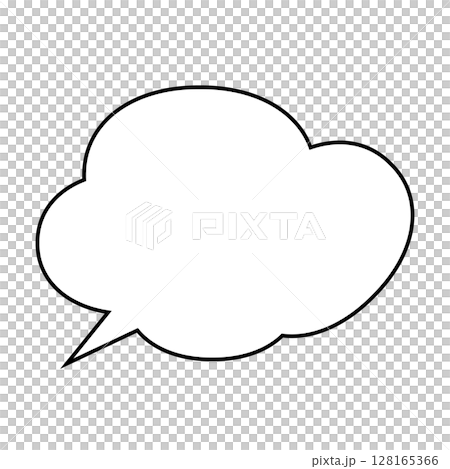 Simple speech bubble illustration - Fluffy 128165366
