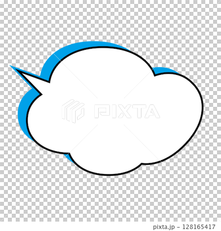 Simple speech bubble illustration - Fluffy 128165417