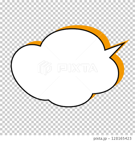 シンプルな吹き出しのイラスト もこもこ シンプルな吹き出しのイラスト もこもこ 128165423