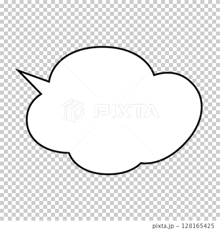 Simple speech bubble illustration - Fluffy 128165425