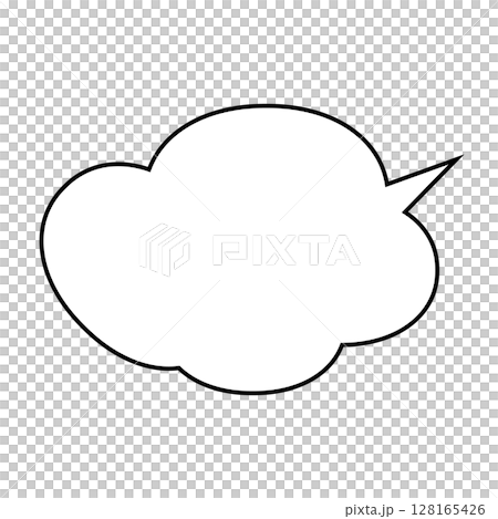 Simple speech bubble illustration - Fluffy 128165426