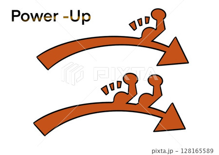 矢印　Power UP 力　上昇 128165589