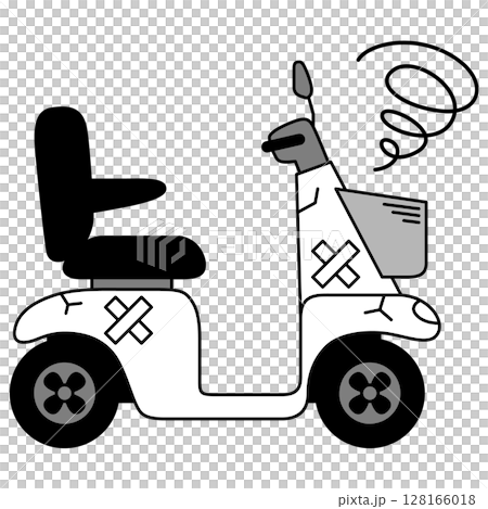 Broken senior car (electric wheelchair) Broken senior car (electric wheelchair) 128166018