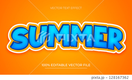 Summer Text Effect for Banner and Poster Headline Editable font Summer Text Effect for Banner and Poster Headline Editable font 128167362
