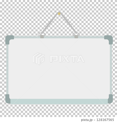 Illustration of a wall-mounted whiteboard Illustration of a wall-mounted whiteboard 128167565