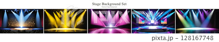ステージの背景素材セット ステージの背景素材セット 128167748