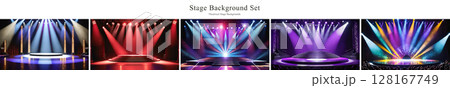 ステージの背景素材セット ステージの背景素材セット 128167749