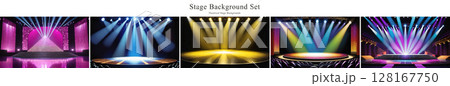 ステージの背景素材セット 128167750